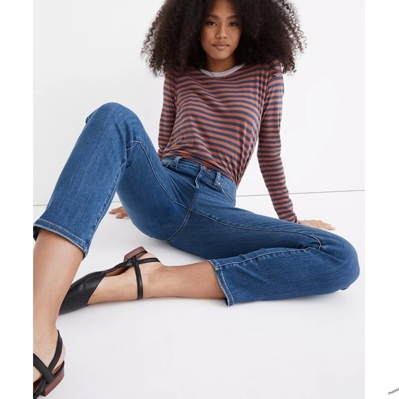 MADEWELL Mid-Rise Stovepipe Jeans in Leman Wash: TENCEL™ Denim Edition SIZE 25 - Picture 1 of 7